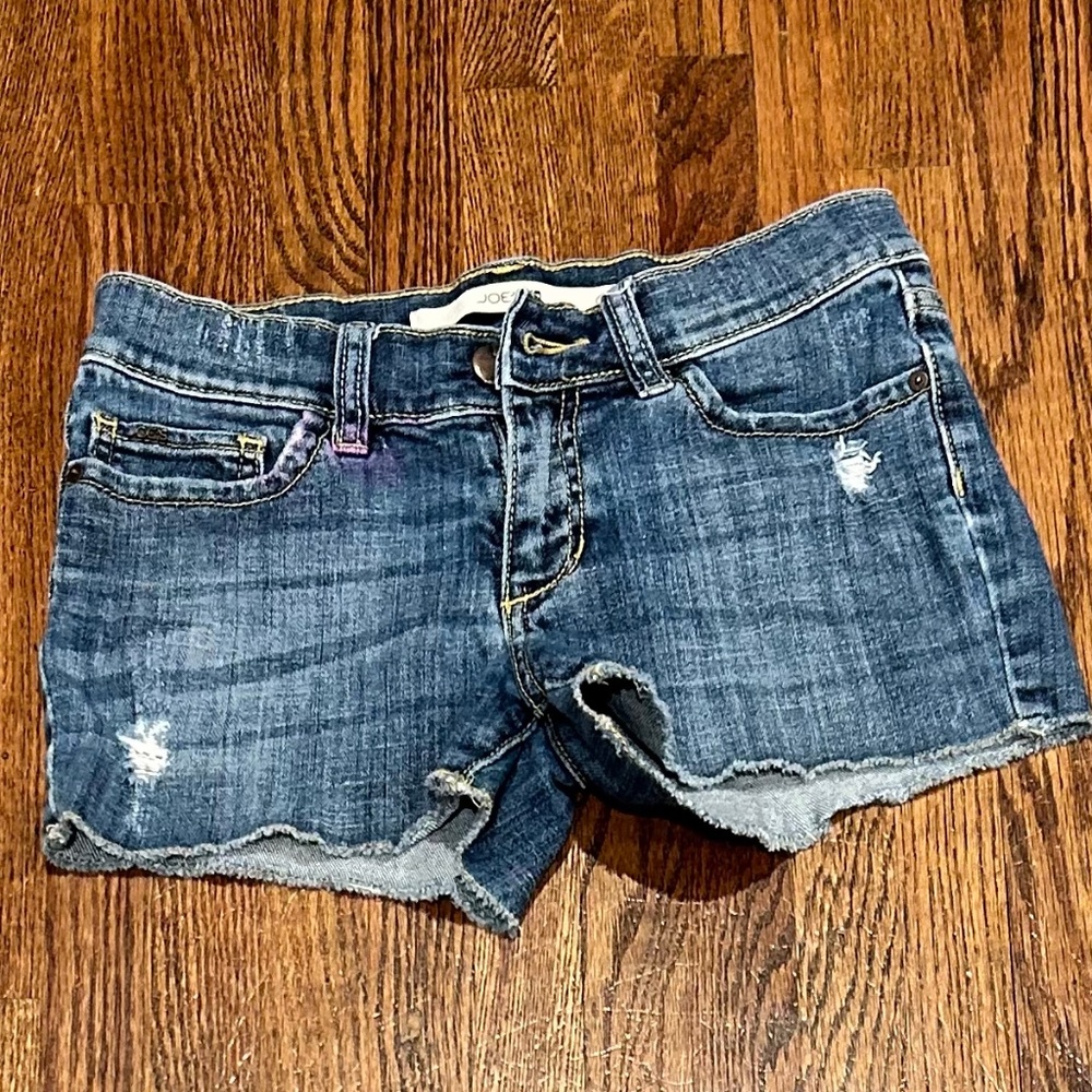 Joe's skinny blue jean shorts kids